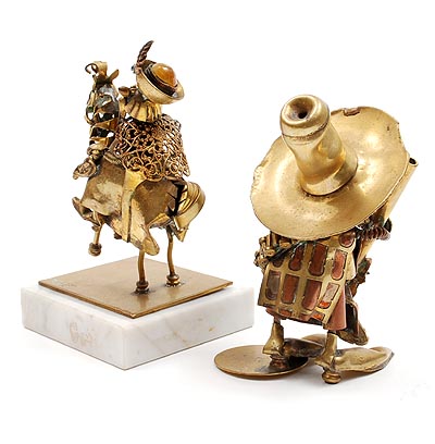 Botterweg Auctions Amsterdam > Two brass fantasy sculptures